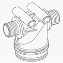 Corps 3/4 mâle pour filtre ARAG adaptable