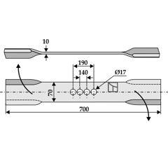 Couteau droit pour faucheur 700 mm HERMES adaptable - Blacksteel©