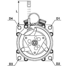 Compresseur de climatisation pour SAME 04437339 adaptable