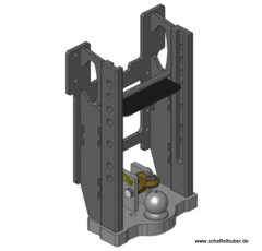 Lagerbock HVLB, Kugel 80W= 330 S32McCormick MC, MC Power 6 MTX,Farbe Schwarz  