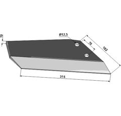 Flügelschar rechts für DAL-BO 76254 Nachbau