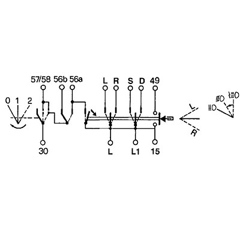Kombischalter 12/24 V für Traktor NEW HOLLAND - FIAT - FORD 82015276 Nachbau