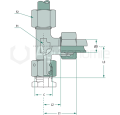 Raccord T ajustable M16 x 1,5 mm - STAUFF