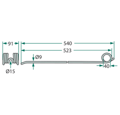 Dent d'andaineur pour faneuse JF-STOLL 0699780 adaptable- BlackSteel©