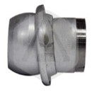 Raccord mâle galva + manchon fileté mâle Ø 200 mm adaptable