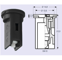 Lechler IDK 90-0067 C Keramik - schwarz