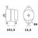 Lichtmaschine IA 0886 / 14.0V 95A Mahle-Iskra-Letrika  