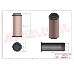 Filtre à air sécurité adaptable HIFI FILTER SA17535