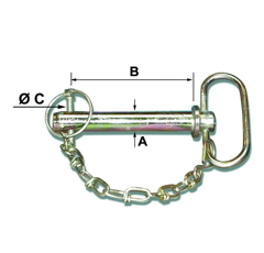 Broche poignée Ø 19 mm - 112 mm