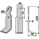 Fräsmesser Rechts 220 x 40 Brumital-Agris