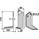 Fräsmesser Links 175 x 60 Maletti Nachbau