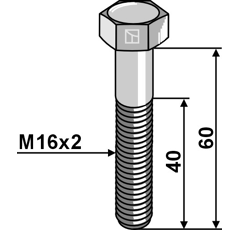 Boulon M16 x 60 mm - 8.8 adaptable - BlackSteel©