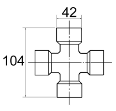 Croisillon 42x104 mm graisseur central power drive | WALTERSCHEID