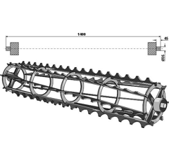 Rouleaux cage à barres crénelées 1400 mm adapt. BlackSteel©