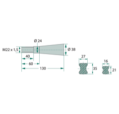 Dent de chargeur frontal pour SCHAFFER 181100 adaptable BLUELINE