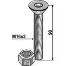 Schraube M16x2 x 90 für Mulcher Nachbau  
