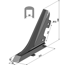 Bec 203 mm pour GREGOIRE BESSON adaptable - BlackSteel©