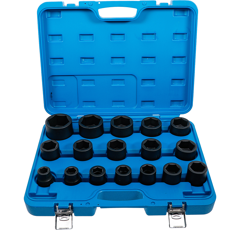 Coffret de 17 douilles à choc 3/4" 6 pans 19 à 55 mm | BGS
