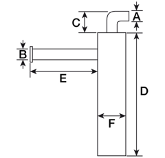 Tube d'échappement coudé MASSEY-FERGUSON 969353M1 adaptable