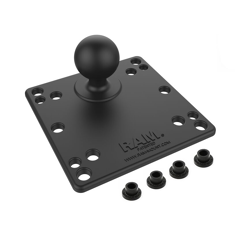 Boule Ø 3,81 cm sur base carré 120 x 120 mm | RAM