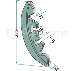 Soc pour semoir AMAZONE 925349 adaptable 