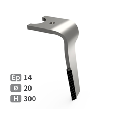 Dent de herse rotative Droite, plaquettes carbure triangulaires, fixation rapide KUHN K2500081 adaptable