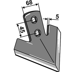 Soc triangulaire 165 x 5 mm adaptable - Blacksteel©