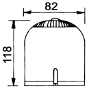 Carbochon de protection SACEX gyrophare - 127 mm adaptable