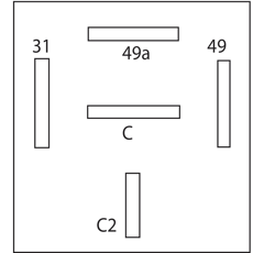 Centrale clignotant 5 connexions tracteur BELARUS RS 410 M