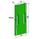 Abstreifer für Packerwalze, aus Greenflex Kunststoff 53N100 Vogel und Noot Nachbau