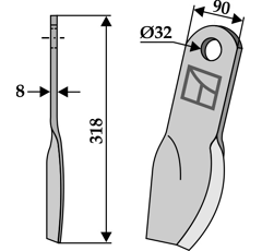 Schlegel 318 x 90 mm HOWARD 75055 Nachbau