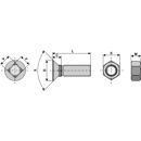 Pflugschraube 7/16" UNC x 40 und Sechskantmutter Europäische EA-Qualität