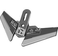 Soc à ailettes 430 mm pour cultivateur KOCKERLING adaptable - Blacksteel©
