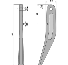 Kreiseleggenzinken - rechts / links RH51 Amazone Nachbau