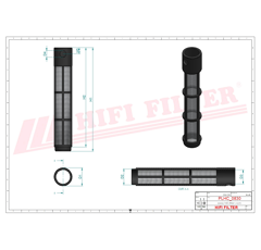 Filtre hydraulique de transmission adaptable HIFI FILTER SH66300