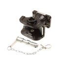 Flanschzugmaul manuell, drehbar, Flanschmaß 140x80 Ø 38 mm Bolzen, CHS, Schwarz   