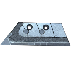 Soc de rasette Gauche carbure et rechargement pour charrue KVERNELAND KK066869R adaptable - BlackSteel©