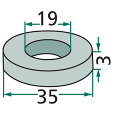 Rondelle 35x3x17 pour broyeur KVERNELAND adaptable 
