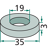Rondelle 35x3x17 pour broyeur KVERNELAND adaptable 