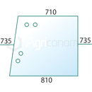 Vitre latérale Dr. pour machine agricole FENDT 275500210270 adaptable