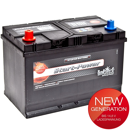 Starterbatterie 12 V 100 AH gefüllt und geladen Pluspol links