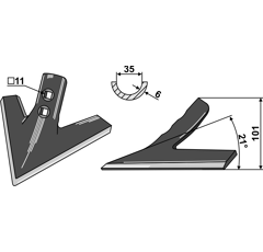 Gänsefußschar, 200 mm 101302301 