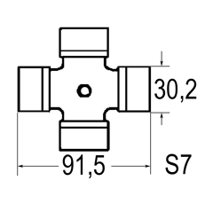 Croisillon 30,2x91,4 mm graisseur central | BONDIOLI