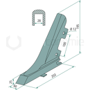 Pointe de soc 203 x 195 mm pour cultivateur GREGOIRE BESSON adaptable