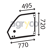 Vitre de porte supérieure - gauche - plate - claire pour téléscopique MERLO 091290U adaptable
