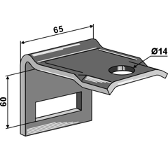 Halter für 50 x 50 mm Nachbau  