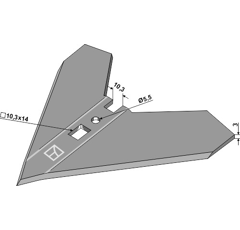 Cœur 160 x 3 mm pour bineuse SCHMOTZER 361666 adaptable - BlackSteel©
