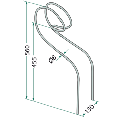 Peigne pour semoir KÖCKERLING 585073 adaptable