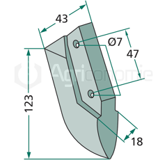 Soc pour semoir KVERNELAND AC903028 adaptable