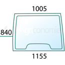 Pare-brise pour machine agricole NEW HOLLAND 82000296 adaptable